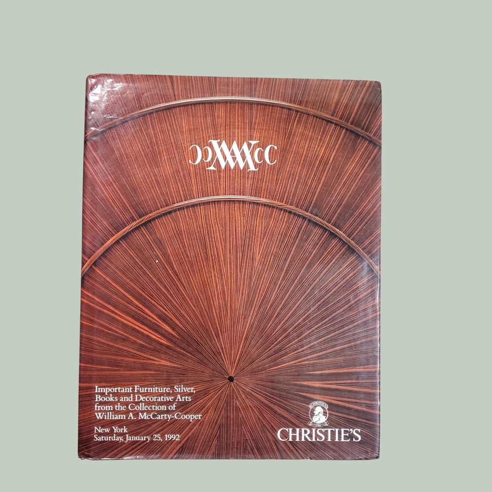 Christie's William A. McCarty-Cooper Collection Auction Catalog 1992 Hardcover